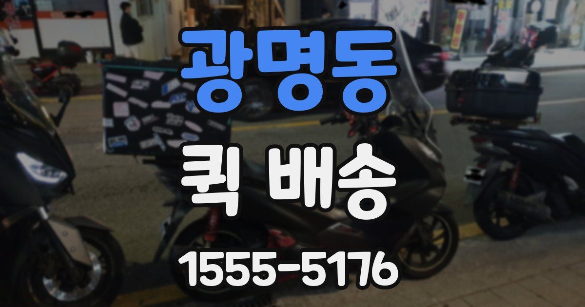 광명동 퀵 배송