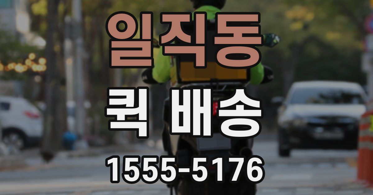 일직동 퀵 배송