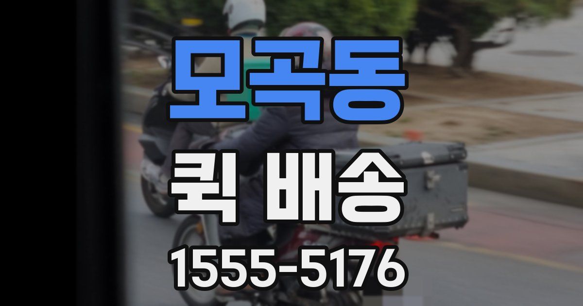모곡동 퀵 배송