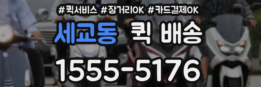 세교동 퀵 배송