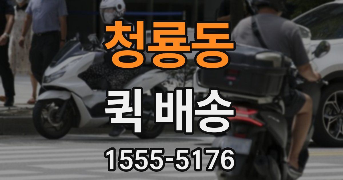 청룡동 퀵 배송