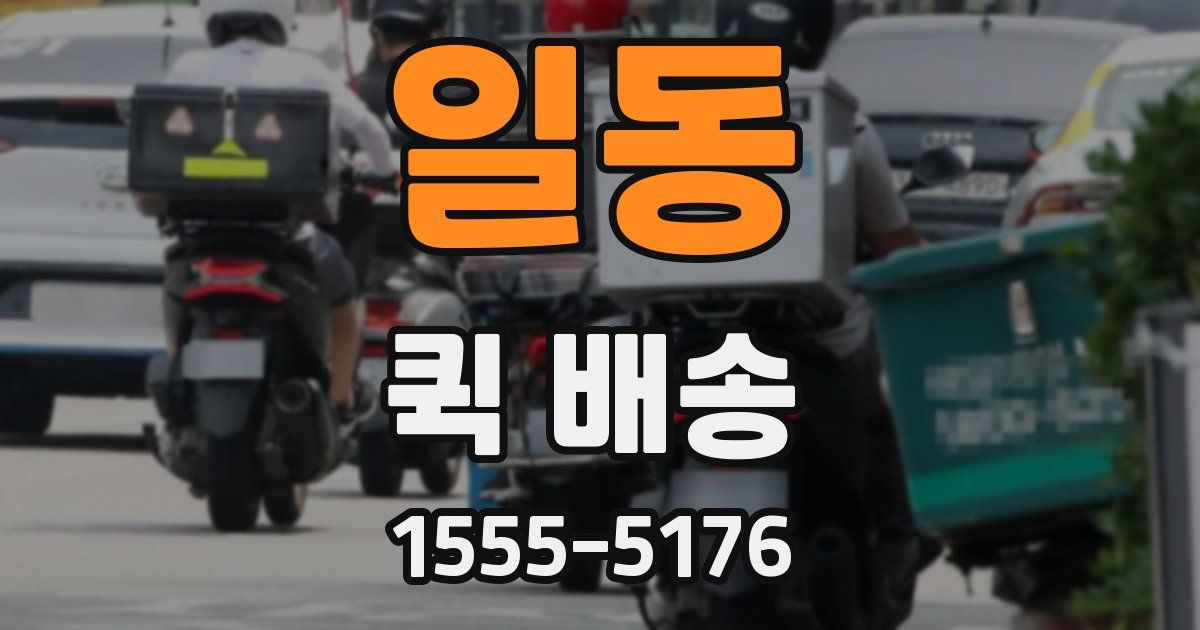 일동 퀵 배송