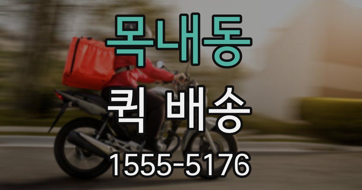 목내동 퀵 배송