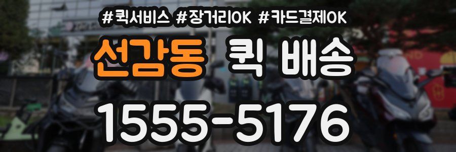 선감동 퀵 배송