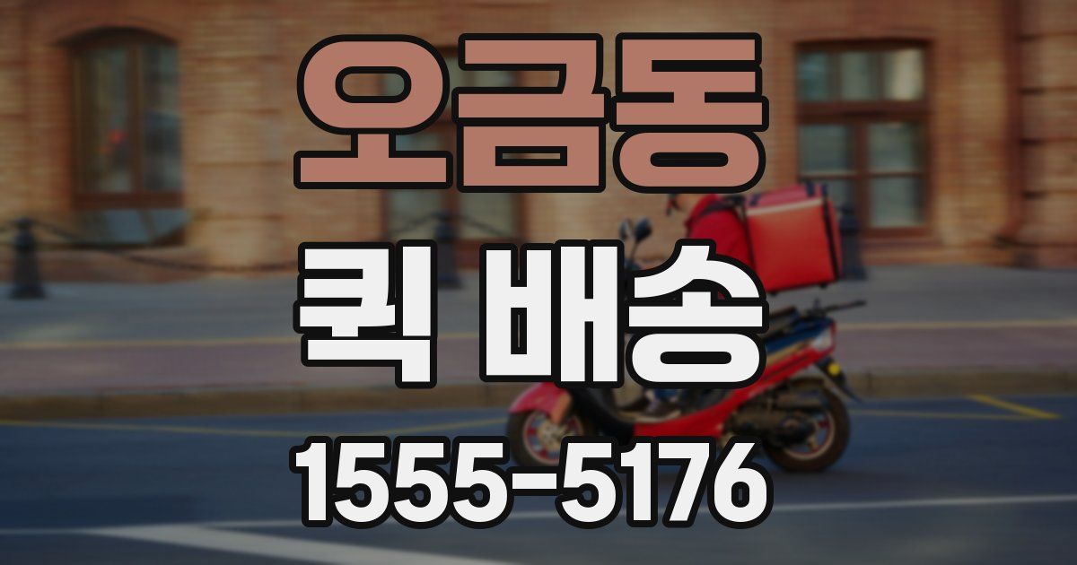 오금동 퀵 배송