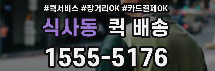 식사동 퀵 배송