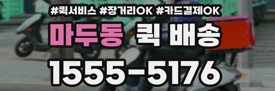 마두동 퀵 배송