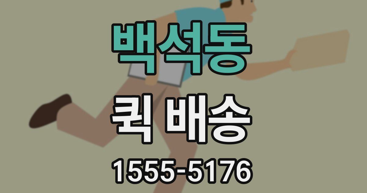 백석동 퀵 배송