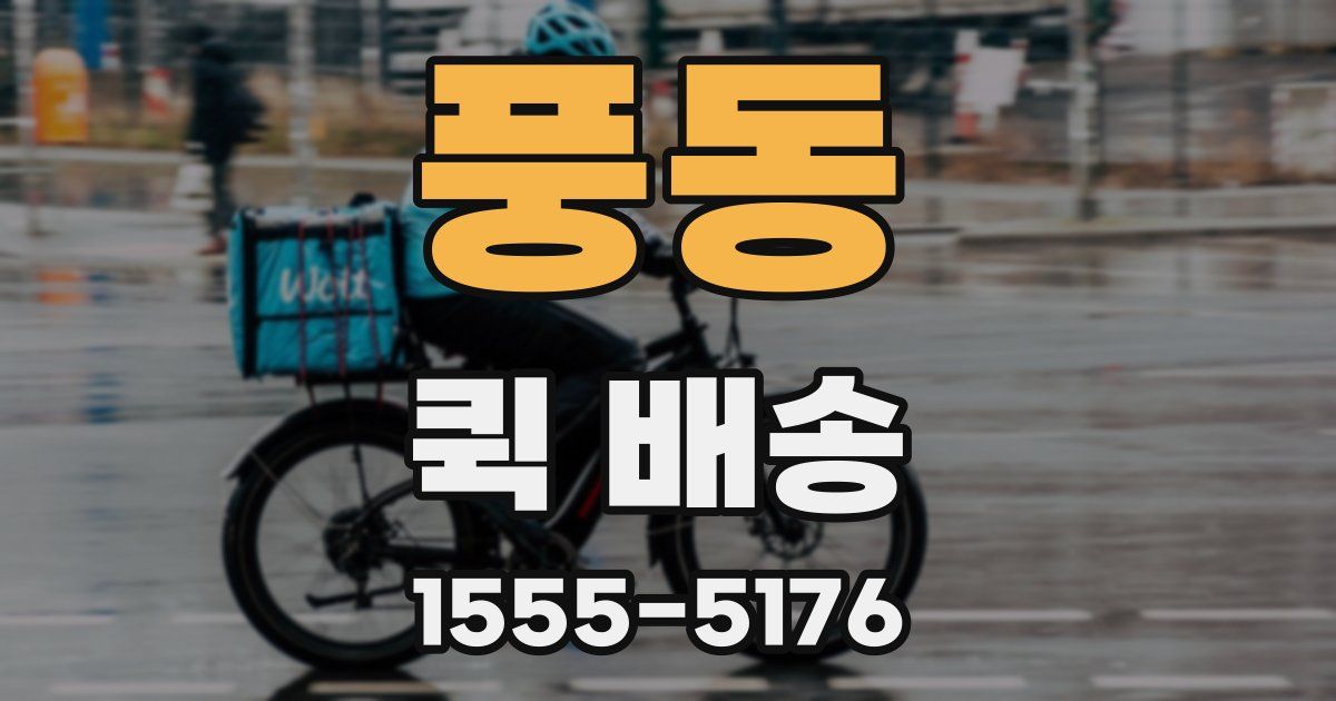 풍동 퀵 배송