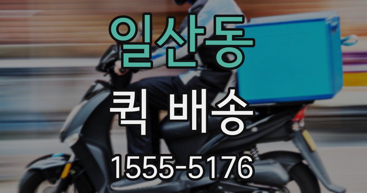 일산동 퀵 배송