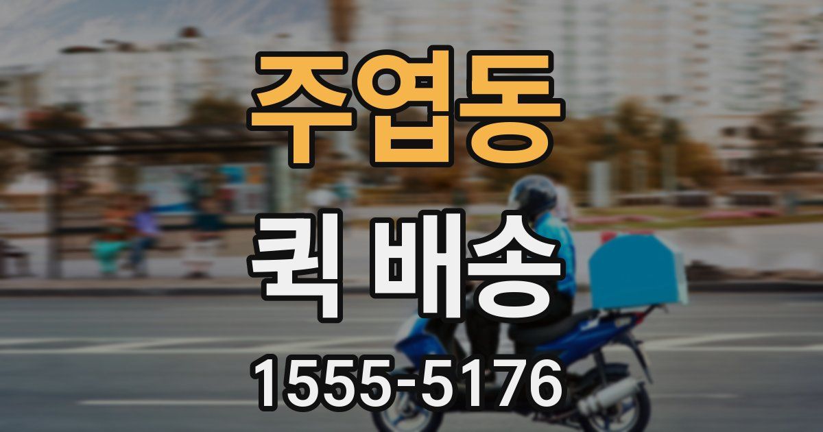 주엽동 퀵 배송