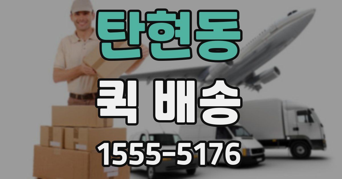 탄현동 퀵 배송