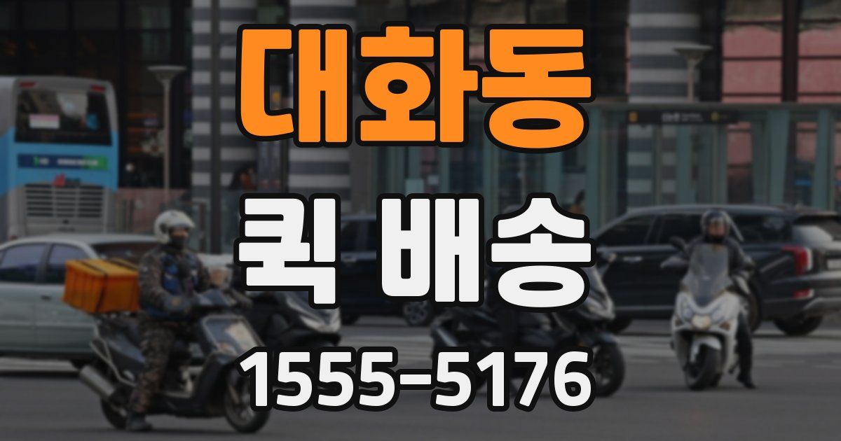 대화동 퀵 배송