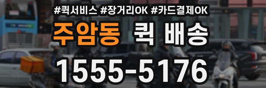 주암동 퀵 배송