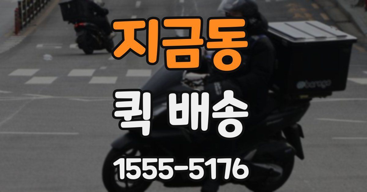지금동 퀵 배송