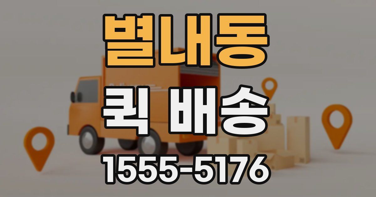 별내동 퀵 배송