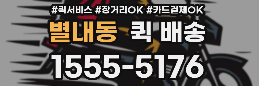 별내동 퀵 배송