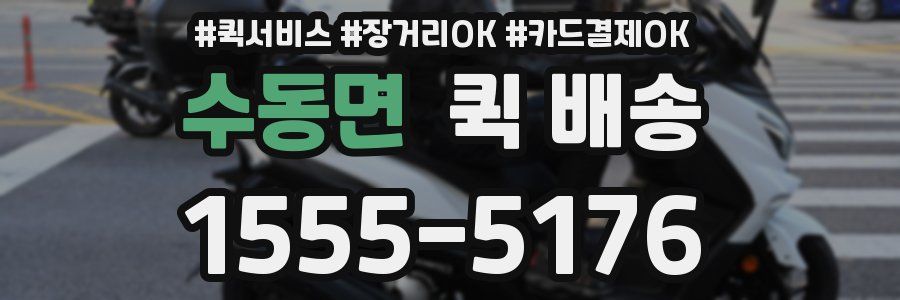 수동면 퀵 배송