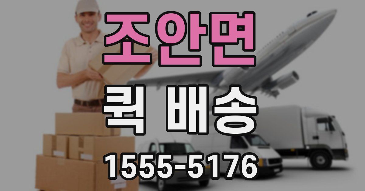 조안면 퀵 배송