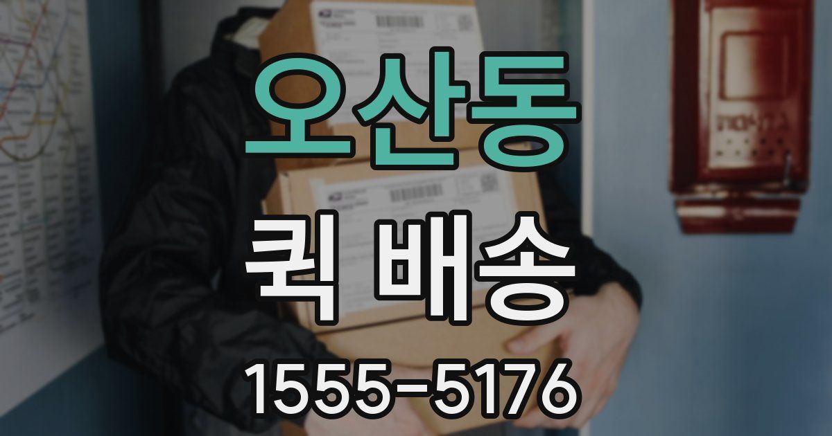 오산동 퀵 배송
