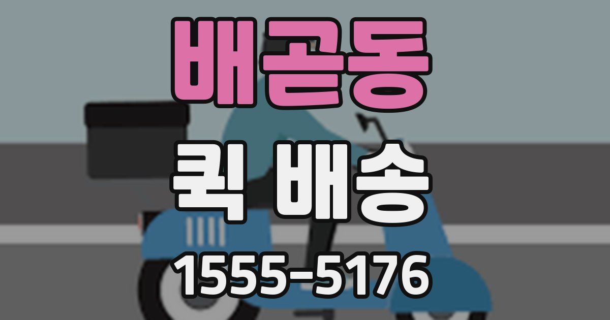 배곧동 퀵 배송