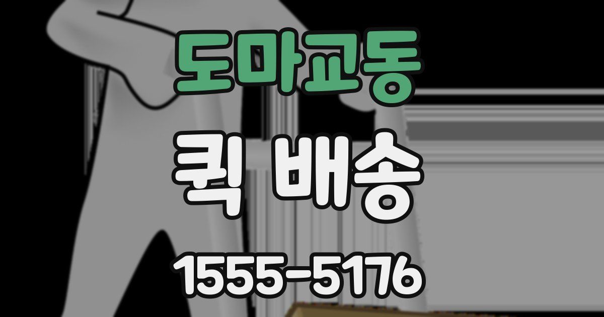 도마교동 퀵 배송