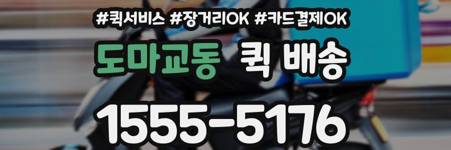 도마교동 퀵 배송