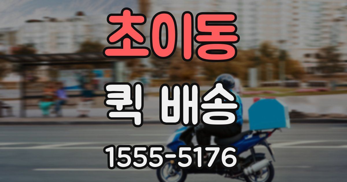 초이동 퀵 배송