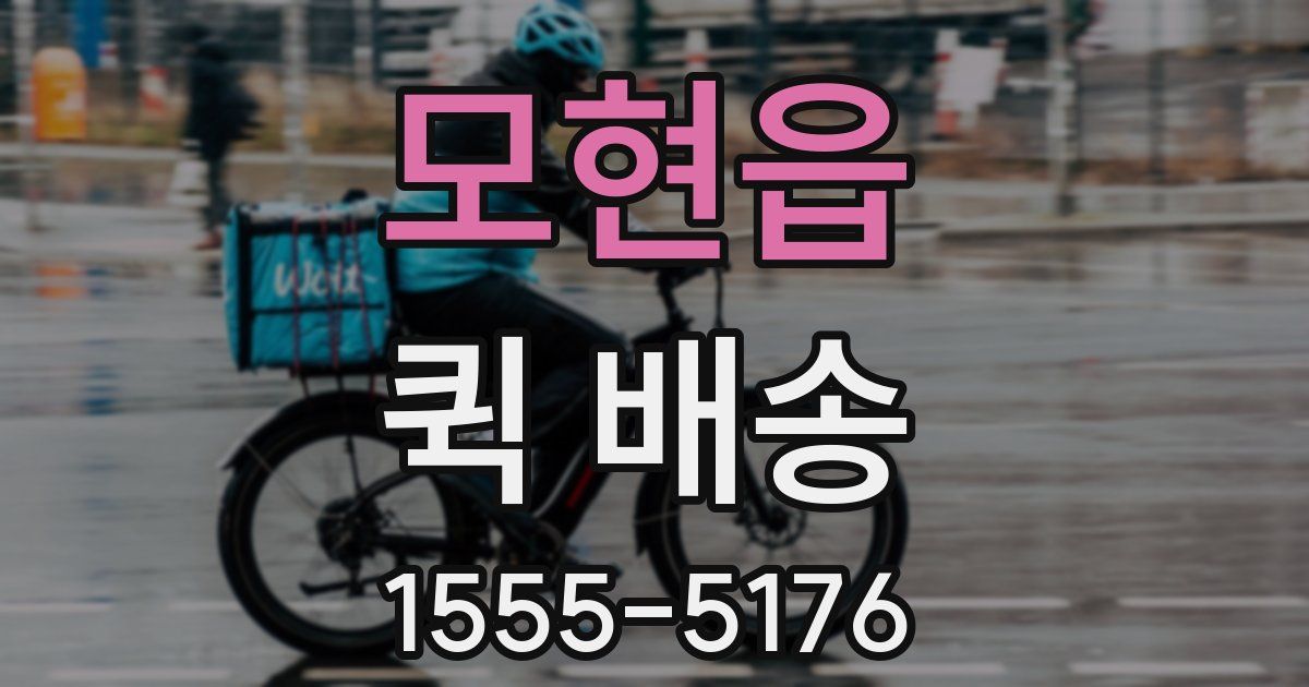 모현읍 퀵 배송