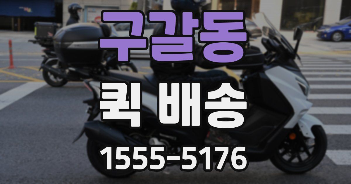 구갈동 퀵 배송