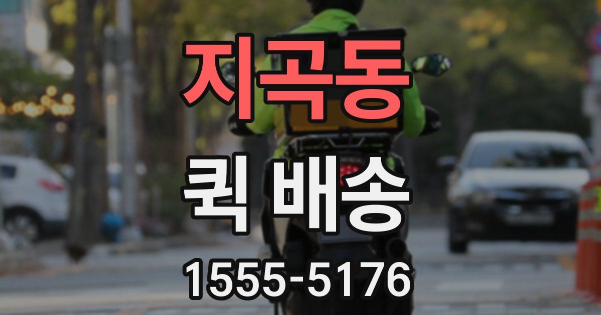 지곡동 퀵 배송
