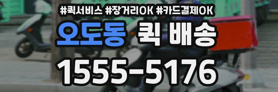 오도동 퀵 배송