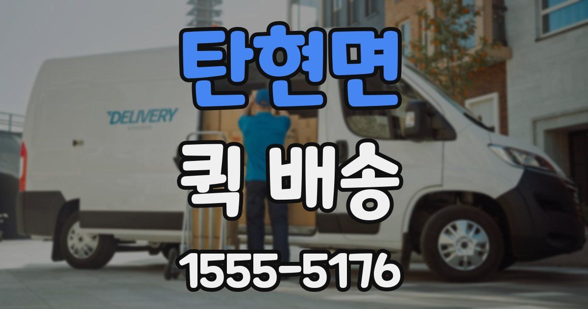 탄현면 퀵 배송