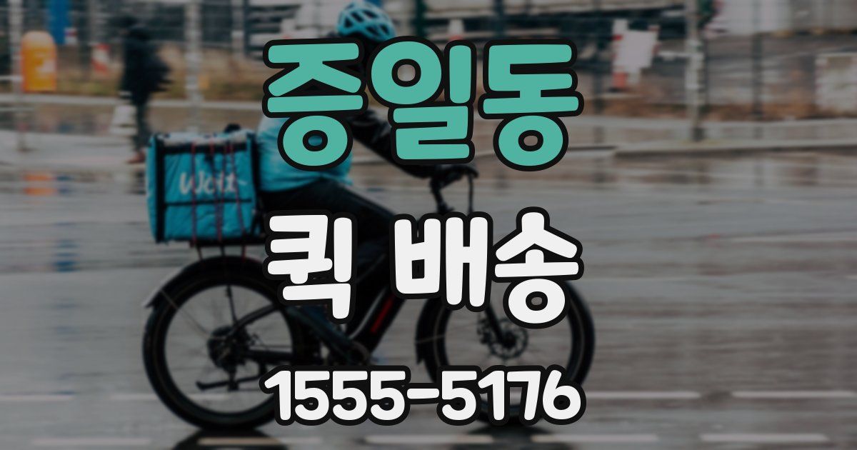 증일동 퀵 배송