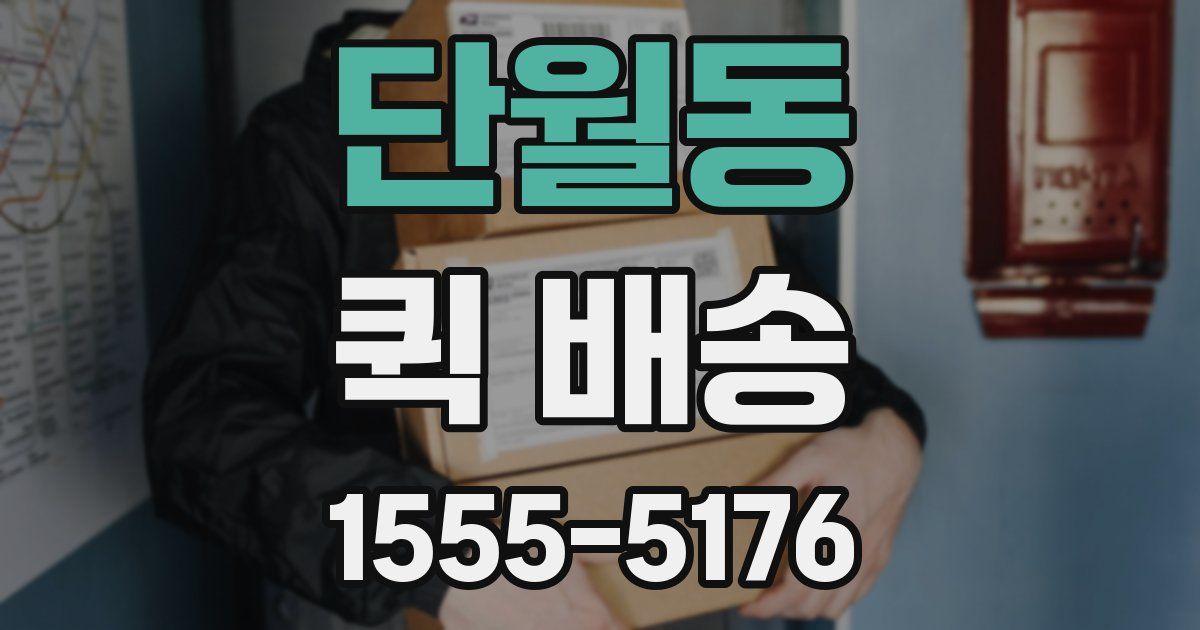 단월동 퀵 배송