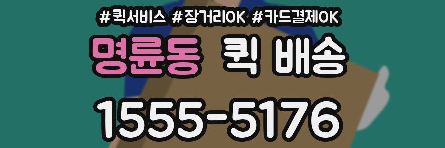 명륜동 퀵 배송