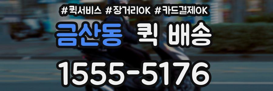 금산동 퀵 배송
