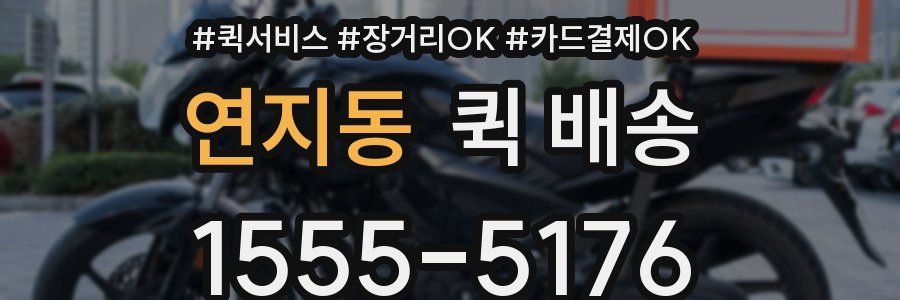 연지동 퀵 배송