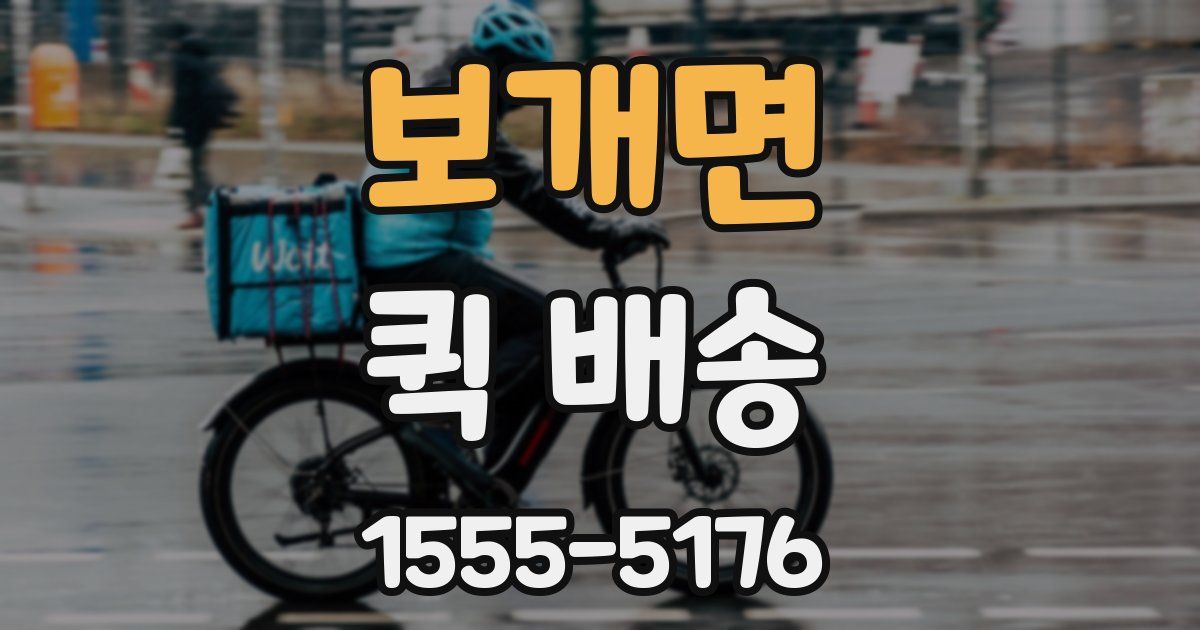 보개면 퀵 배송