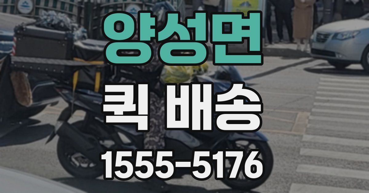 양성면 퀵 배송