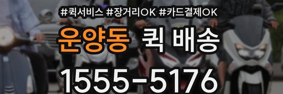 운양동 퀵 배송