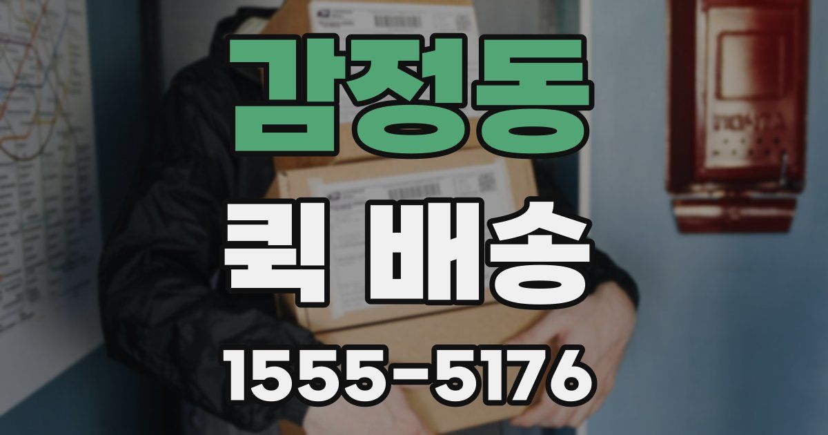 감정동 퀵 배송