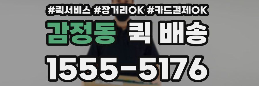 감정동 퀵 배송