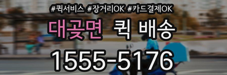 대곶면 퀵 배송