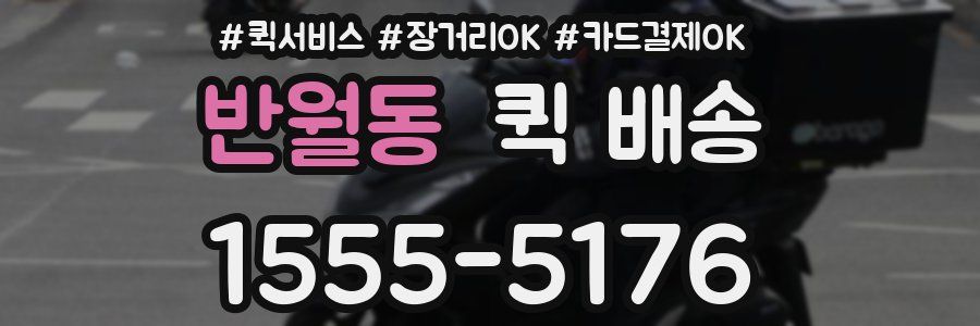 반월동 퀵 배송