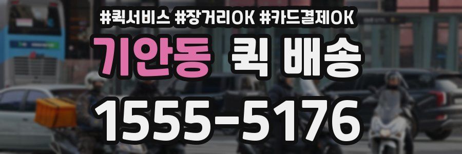 기안동 퀵 배송