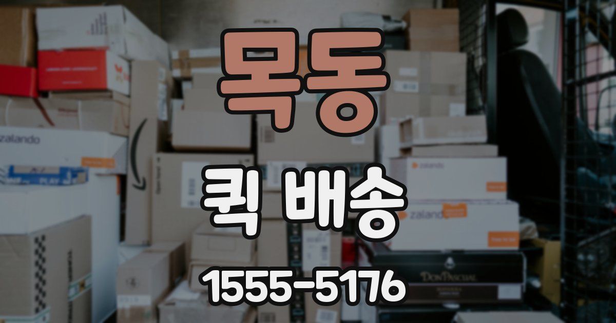 목동 퀵 배송