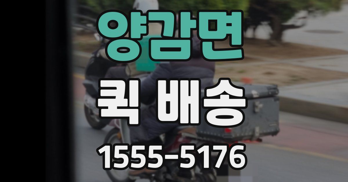 양감면 퀵 배송