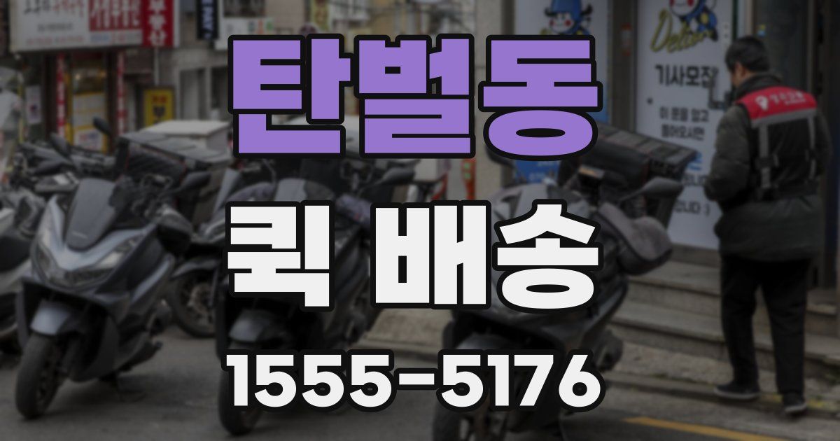 탄벌동 퀵 배송
