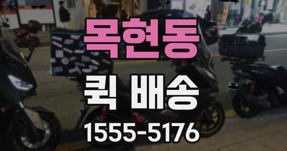 목현동 퀵 배송